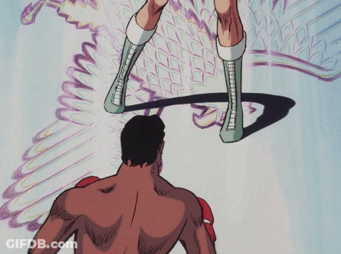 Man With Red Boxing Gloves Letter R GIF