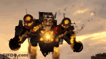 Man With Red Eye Light Holding Device GIF