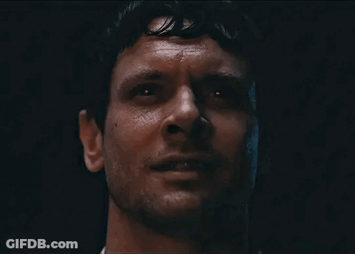 Man With Red Eyes And Sweating Nose GIF