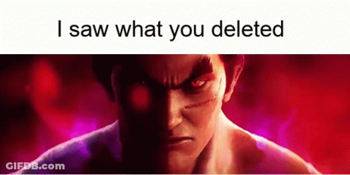 Man With Red Eyes I Saw What You Deleted GIF