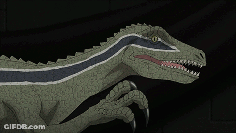 Man With Red Eyes In Dark Room With Claw GIF