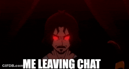 Man With Red Eyes Leaving Chat GIF