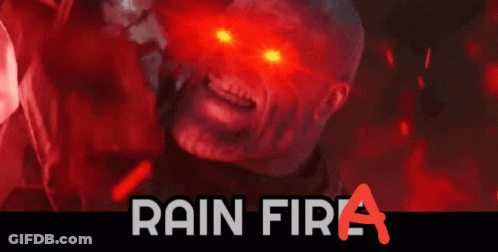 Man With Red Eyes Rain Fir A GIF