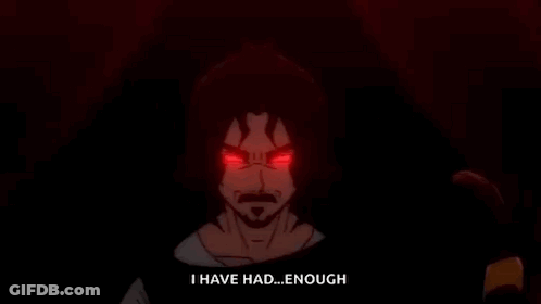 Man With Red Eyes Saying I Have Had Enough GIF