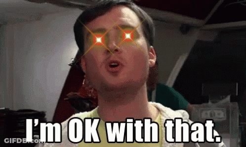 Man With Red Eyes Saying I'm Ok With That GIF