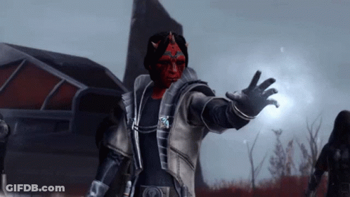 Man With Red Face And Horns GIF