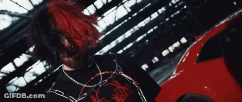 Man With Red Hair And Chains GIF