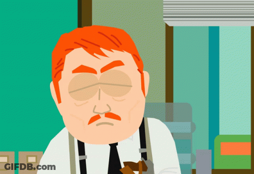 Man With Red Hair And Mustache In Suspenders GIF