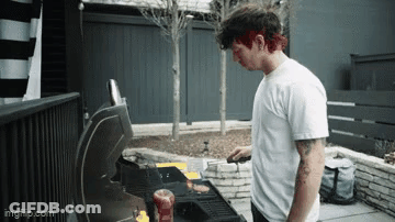 Man With Red Hair Cooking Food GIF