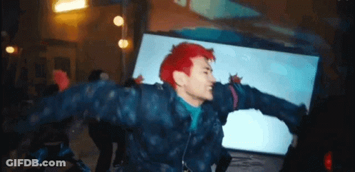 Man With Red Hair Dancing At Party GIF