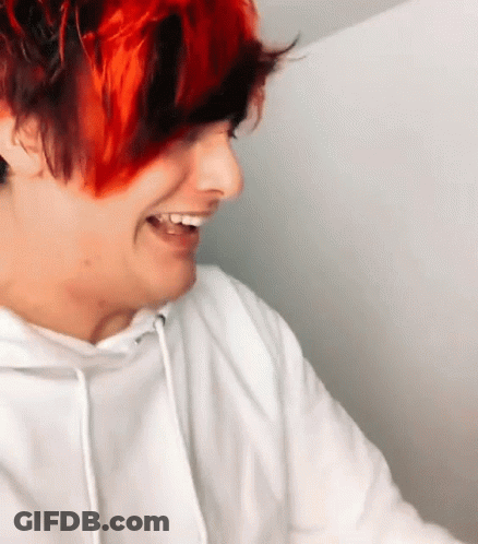 Man With Red Hair In White Hoodie GIF