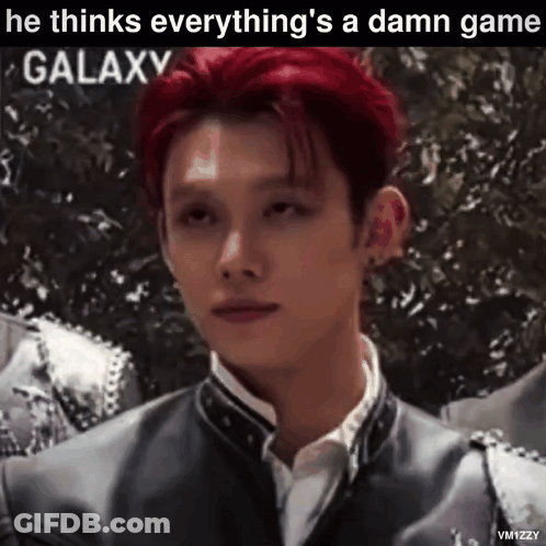 Man With Red Hair Making Funny Face GIF
