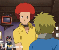 Man With Red Hair Talking To Man In Yellow GIF