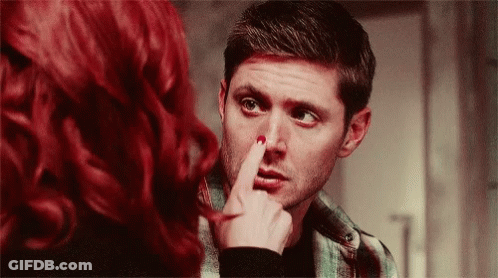 Man With Red Hair Touched By Woman GIF
