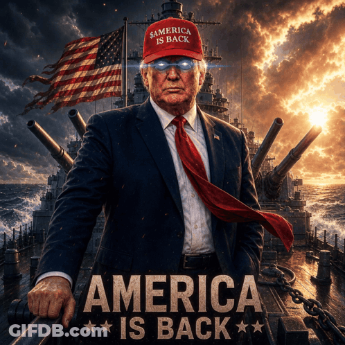 Man With Red Hat America Is Back Battleship GIF
