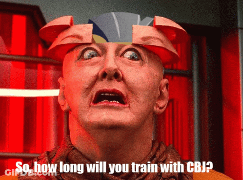 Man With Red Head Saying So How Long Will You Train With CBJ GIF