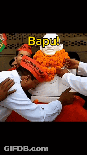 Man With Red Headband Saying Bapu GIF
