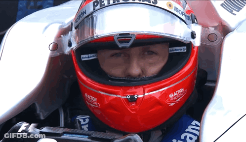 Man With Red Helmet Petronas GIF