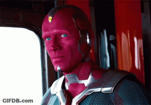 Man With Red Mask Close Up GIF