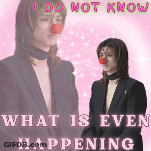 Man With Red Nose Saying I Do Not Know What Is Even Happening GIF