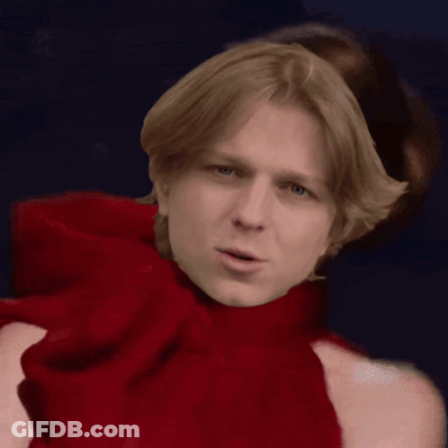Man With Red Scarf GIF