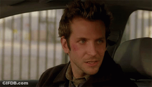 Man With Red Spot On Face Sitting In Back Seat Of Car GIF