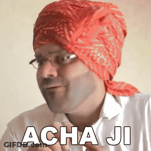 Man With Red Turban And Glasses Acha Ji GIF
