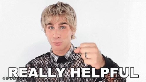 Man With Ring Pointing At Camera Saying Really Helpful GIF