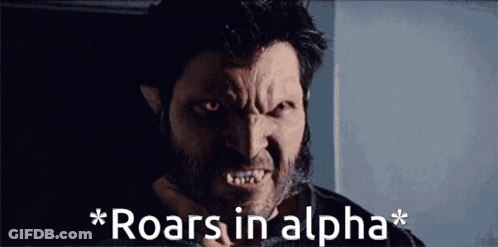 Man With Roars In Alpha GIF
