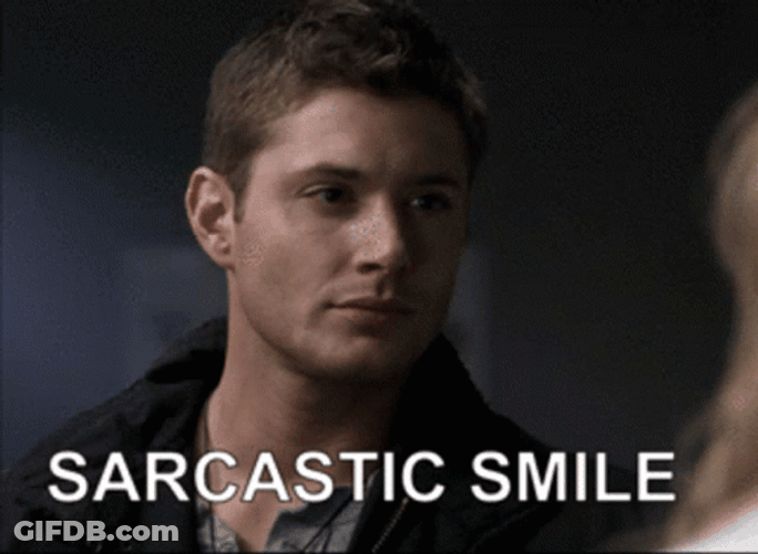 Man With Sarcastic Smile GIF