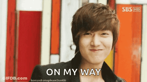 Man With SBS HD Logo Says On My Way GIF