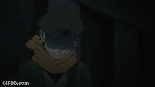 Man With Scarf In Dark Room GIF