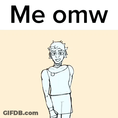 Man With Scarf Me Omw GIF