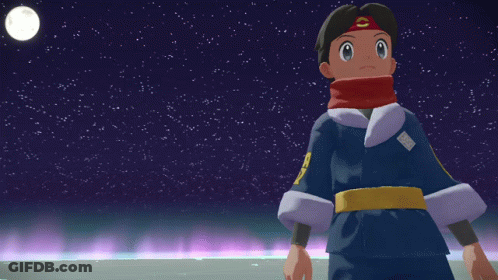 Man With Scarf Next To Pokemon Letter A GIF