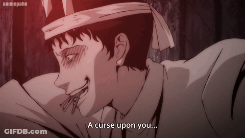 Man With Scarf Saying Curse GIF
