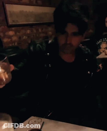 Man With Scarf Saying TMS GIF