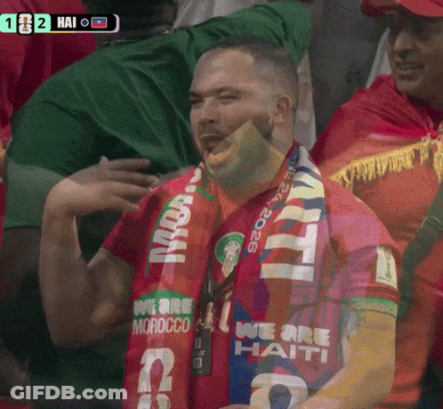 Man With Scarf Saying We Are Morocco GIF