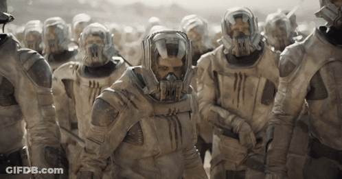 Man With Scarf Says It's Scytale Saturday In Crowd GIF