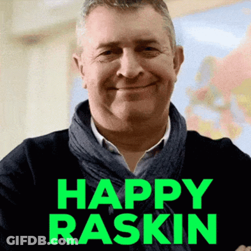 Man With Scarf Smiling Happy Raskin GIF
