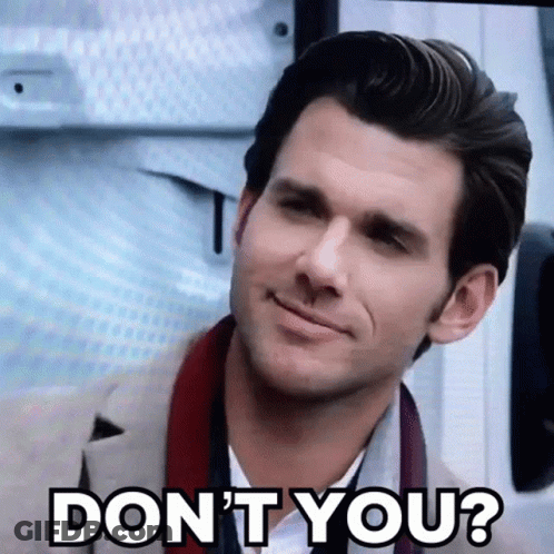 Man With Scarf Smiling Says Don't You GIF