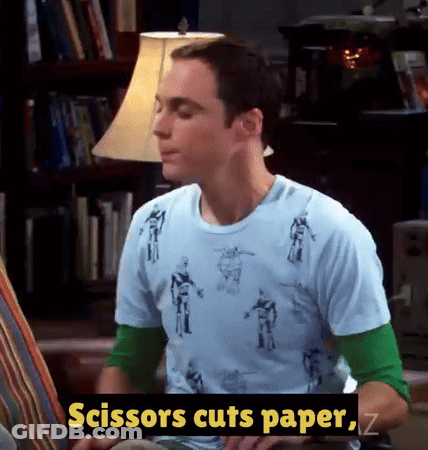 Man With Scissors Cuts Paper GIF