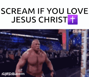 Man With Scream If You Love Jesus Christ GIF
