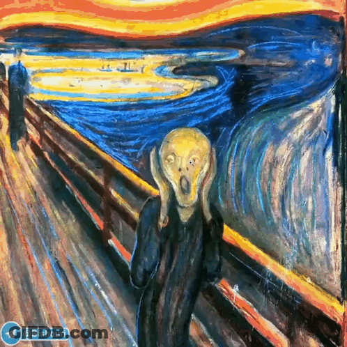 Man With Screaming Face @Bishouri GIF