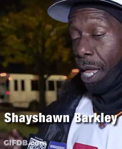 Man With Shayshawn Barkley Written On Face GIF
