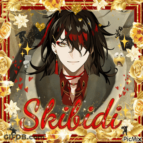 Man With Shibidi Written GIF