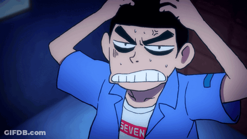 Man With Shirt Saying Seven GIF
