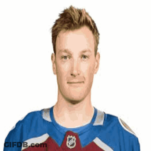 Man With Shovel In Face Colorado Avalanche Jersey GIF