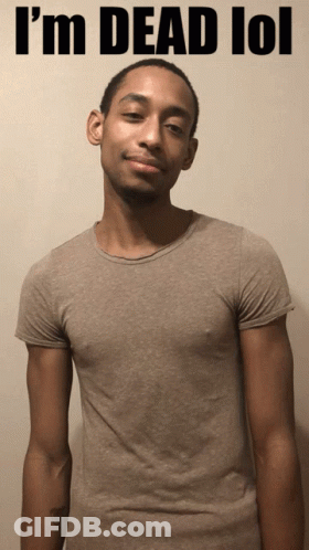 Man With Sign Saying I'm Dead Lol GIF