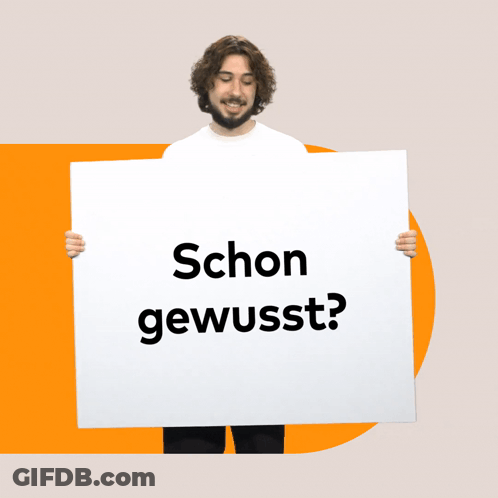 Man With Sign Schon Gewusst GIF
