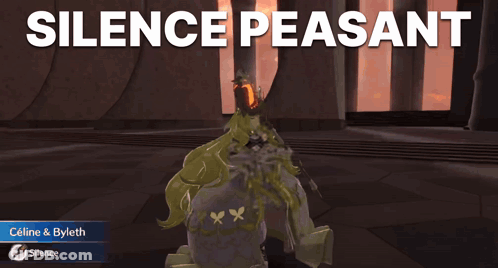 Man With Silence Peasant Above GIF